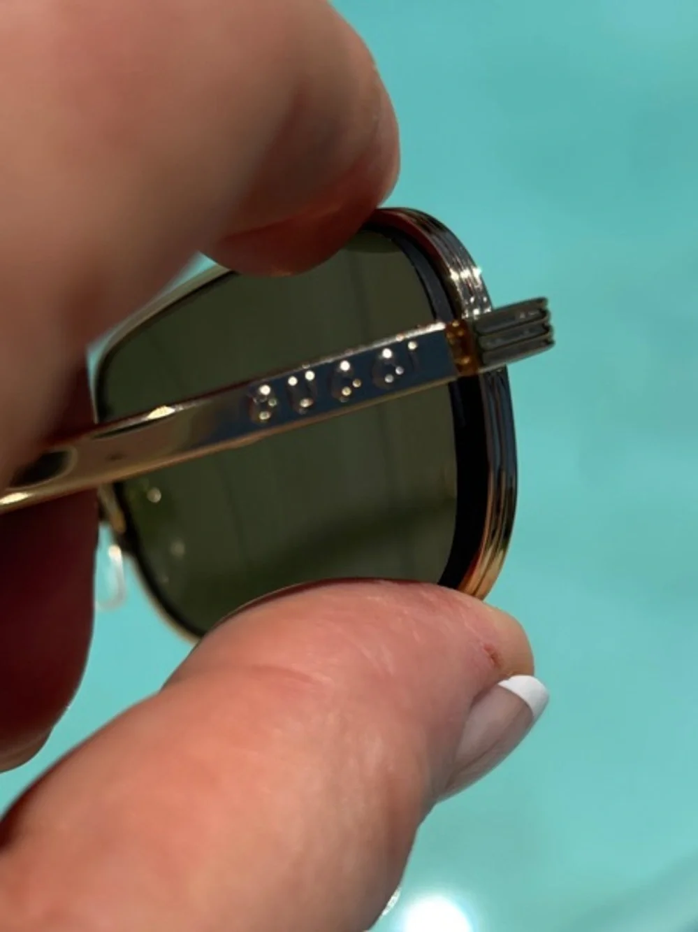 GUCCI GG1457S Eyewear Gold Frame Sunglasses with Brown Prescription Lenses